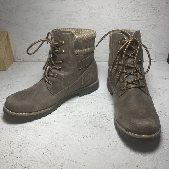 White Mountain Shoes - Cliffs by White Mountain Marlee Sandstone Tan Lace-up Boots Womens Size 10M